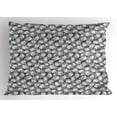 thumbnail image 1 of Black and Grey Pillow Sham, Foliage Camouflage Layout in Bleak Hues Leaves Interpretations, Decorative Standard King Size Printed Pillowcase, 36" X 20", Pearl Grey and Dimgray, by Ambesonne, 1 of 2