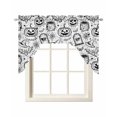thumbnail image 1 of Black Grey Pumpkin Halloween Swag Valances for Windows, Small Curtains Drapes, Web Retro Animals Art Kitchen Window Curtains Over Sink Rod Pocket Window Treatment Valance for Bedroom/Bathroom 56"x36", 1 of 5