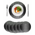 thumbnail image 1 of Black Grey Round 15 Inch Placemats Set of 6, Modern Abstract Diamond Luxury Gradient HeatResistant Non Slip Place Mats for Dining Table, Wipeable Braided Kitchen Table Mats for Housewarming, 1 of 9