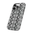 thumbnail image 1 of Black Grey Snakeskin Print iPhone 15 Case-iPhone-iPhone Case-Animal Print, 1 of 3