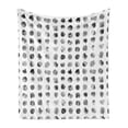 thumbnail image 1 of Black and Grey Soft Flannel Fleece Throw Blanket, Watercolor Circle Blobs or Splashes in a Repetitive Pattern, Cozy Plush for Indoor and Outdoor Use, 50" x 60", Dark Grey and Pale Taupe, by Ambesonne, 1 of 6