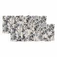 thumbnail image 1 of Black Grey Spring Floral Valances for Windows, Summer Botanical Watercolor Rustic Light Filtering Kitchen Curtains, Rod Pocket Window Valance Curtains for Living Room Bedroom, 42" W x 12" L, 2 Panels, 1 of 9