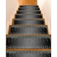 thumbnail image 1 of Black Grey Stair Treads for Wooden Steps Indoor Runner Rug Carpet, Modern Abstract Diamond Luxury Gradient 4 Pieces Peel and Stick Staircase Step Treads Covers Washable Throw Door Mats, 30"x8", 1 of 6