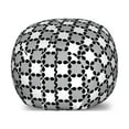 thumbnail image 1 of Black and Grey Storage Toy Bag Chair, Abstract Floral Design with Petal Silhouettes on Greyscale Backdrop, Stuffed Animal Organizer Washable Bag, Small Size, Black Grey White, by Ambesonne, 1 of 3