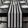 thumbnail image 1 of Black Grey Stripe Table Runner 72 Inches Long, Minimalist Farmhouse Striped Kitchen Coffee Dining Table Decoration for Home Party Birthday Wedding Home Decor 13x72 Inches, 1 of 8