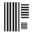 thumbnail image 1 of Black Grey Stripe Towel Set of 3, Soft Microfiber Bath Towels, Hand Towel, Washcloths, Minimalist Farmhouse Striped Quick-Dry Absorbent Towels for Bathroom Kitchen Hotel Beach Gym Spa, 1 of 7
