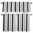 thumbnail image 1 of Black Grey Stripes Kitchen Curtains Sets for Windows 24 Inch Length, White Striped Vertical Modern Geometric Rod Pocket Window Treatments Tier Curtains and Valances Set for Bedroom/Bathroom, 1 of 8