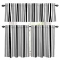 thumbnail image 1 of Black Grey Stripes Kitchen Curtains Sets for Windows 36 Inch Length, Simple Striped Lines Minimalist Modern Rod Pocket Window Treatments Tier Curtains and Valances Set for Bedroom/Bathroom, 1 of 8