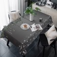 thumbnail image 1 of Black Grey Table Cloth Waterproof Tablecloths, Modern Abstract Diamond Luxury Gradient Tablecloth Dining Table Cover for Kitchen Party Tabletop Outdoor, Rectangle Tablecloth 60x120 Inch, 1 of 9