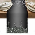 thumbnail image 1 of Black Grey Table Runner - 36 Inch Long, Kitchen Dining Table Runner Dresser Scarves, Modern Abstract Diamond Luxury Gradient Farmhouse Decor for Coffee Tables Wedding Party Banquet, 1 of 8