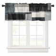 thumbnail image 1 of Black Grey Valances for Windows Modern Abstract Art Geometric Rod Pocket Curtain Valance Window Treatment Short Curtains for Kitchen Living Room, 60"x18", 1 of 5
