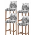 thumbnail image 1 of Black Grey Vintage Bar Stool Covers Set of 4, Retro Abstract Art Stretch Washable Bar Chair Covers with Backs, Removable Pub Counter Height Chair Cover for Kitchen Dining Room Cafe, 1 of 7