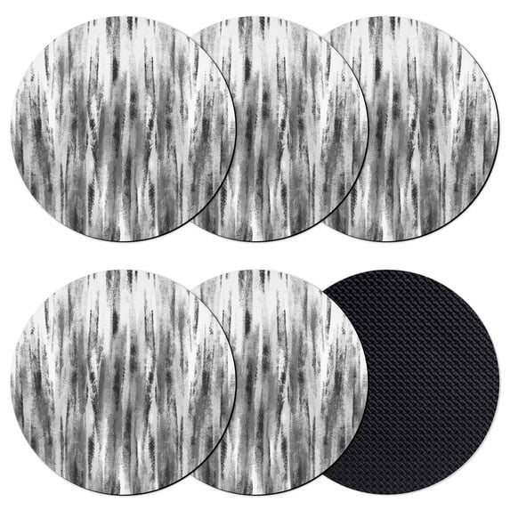 Black Grey Vintage Coasters Set of 6, Absorbent Coasters for Drinks, Retro Abstract Art Coaster for Desk Coffee Table Protection, Home Decor House Warming Gifts 4"