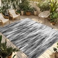 thumbnail image 1 of Black Grey Vintage Outdoor Rug for Patio/Deck/Porch, Non-Slip Large Area Rug 4 x 6 Ft, Retro Abstract Art Indoor Outdoor Rugs Washable Area Rugs, Reversible Camping Rug Carpet Runner, 1 of 8