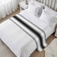 Black Grey White Bed Runner Scarf Cal King Size, Farmhouse Ombre Color ...