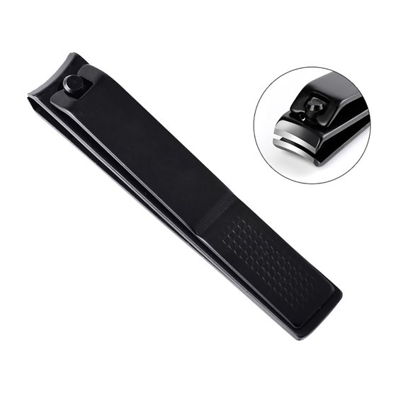 Black Grid Curved Nail Clipper, Large - Makeup Brushes Premium Synthetic Concealers Foundation Powder Eye Shadows Makeup Brushes, Nail Clippers, Nail Clippers, Easter, St. Patrick'S Day,