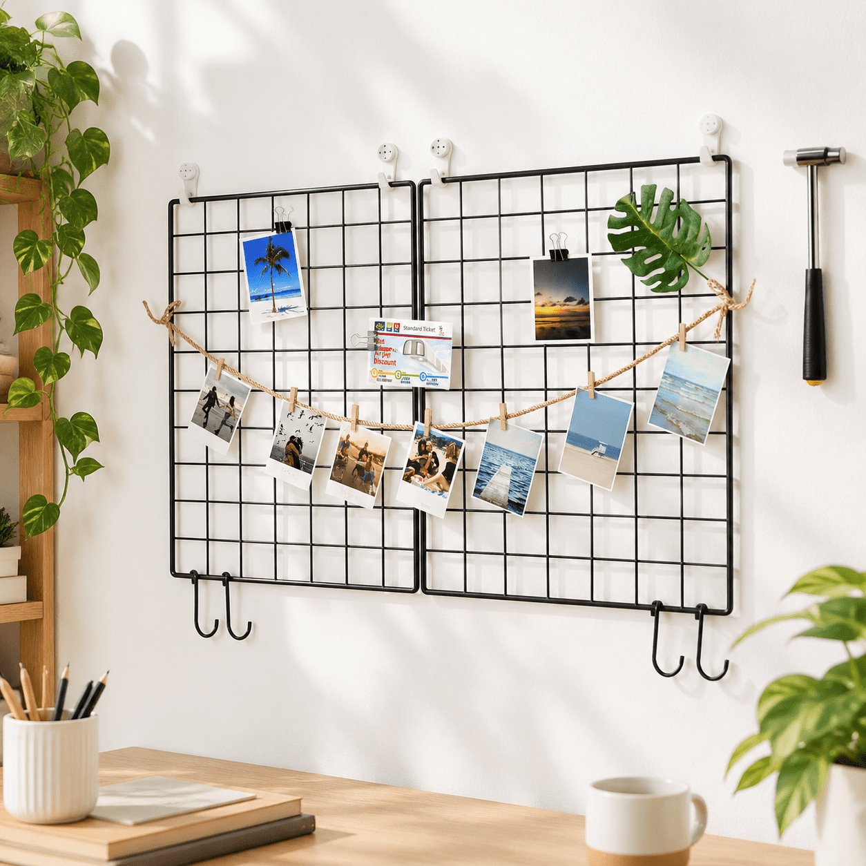 Shop Grid Display Black Gridwall Panels 15.7 x 11.8 (40x30cm) Wall Display Set - Walmart.com