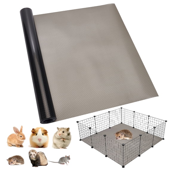 Black Guinea Pig Bedding Cage Liner 18x118 Inch Washable Guinea Pig Pee Pads Waterproof Guinea Pig Cage Liners Reusable Waterproof Rabbit Bedding