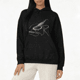 thumbnail image 1 of Black Guitar Line Art Print Hoodie Sweatshirt Graphic Sweatshirt Music Lover Style S-2XL Tops, 1 of 5