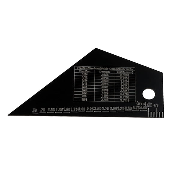 Black Guitar String Action Gauge Ruler for Precise Acoustic and Electric Guitar Setup