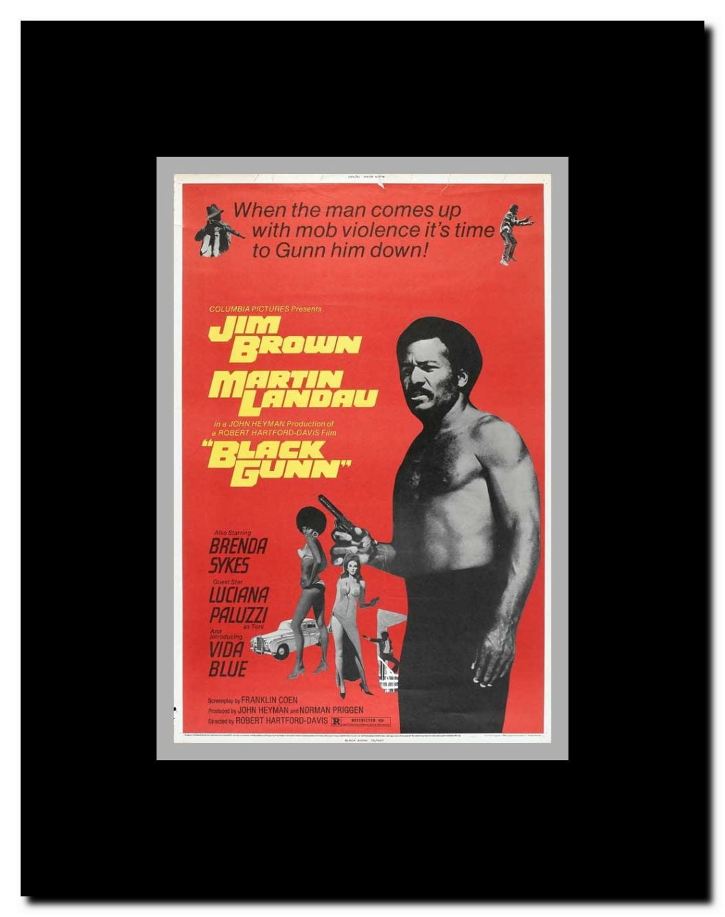Black Gunn Framed Movie Poster