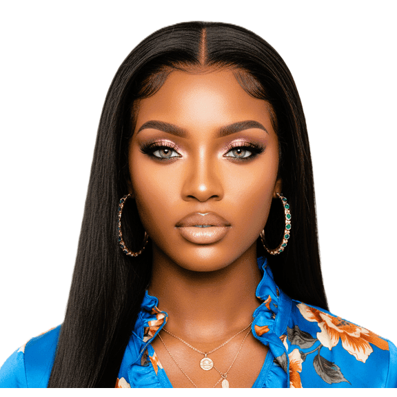 Black HD Invisible Transparent 24' Lace Front Glueless Lace Brazilian Human Hair Pre-Plucked Wigs With Bleached Knots