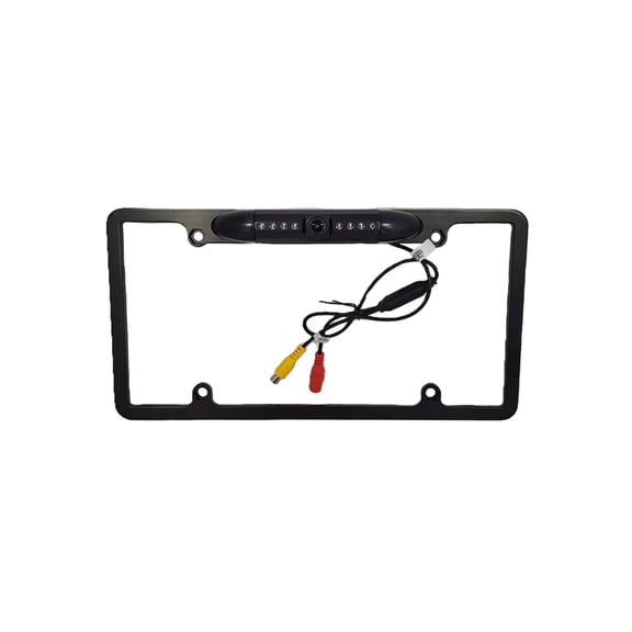 Cerwin Vega Black HD License Plate Frame with Backup Camera - CLF1B