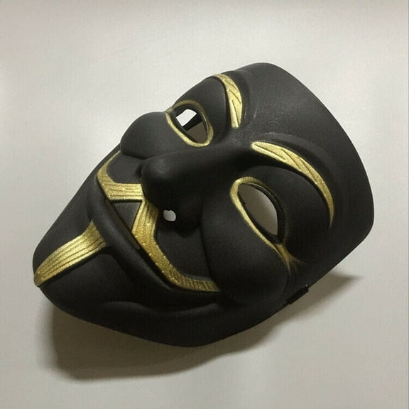 Black Hacker Mask Set for Parties and Festivals - 5 pcs
