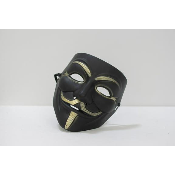 Black Hacker Mask Unique Full Face Prop for Festivals and Stage Plays