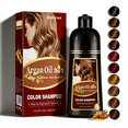 thumbnail image 1 of Argan Oil Black Hair Dye Shampoo, 3 in 1 Hair Color Shampoo for Men & Women, Easy to Use, Shampoo Para Canas for Gray Hair Coverage, 500ml Halloween Gifts, 1 of 8