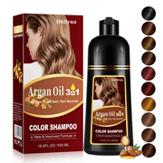 Argan Oil Black Hair Dye Shampoo, 3 in 1 Hair Color Shampoo for Men & Women, Easy to Use, Shampoo Para Canas for Gray Hair Coverage, 500ml Halloween Gifts