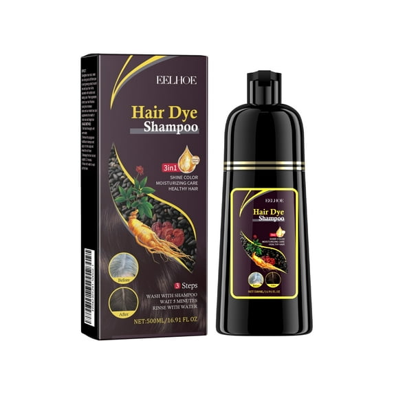 keshiMoon Shampoo (Natural Brown), Containing Polygonum Multiflorum Essence, Nourishes Hair and Gently Cleanses the Scalp