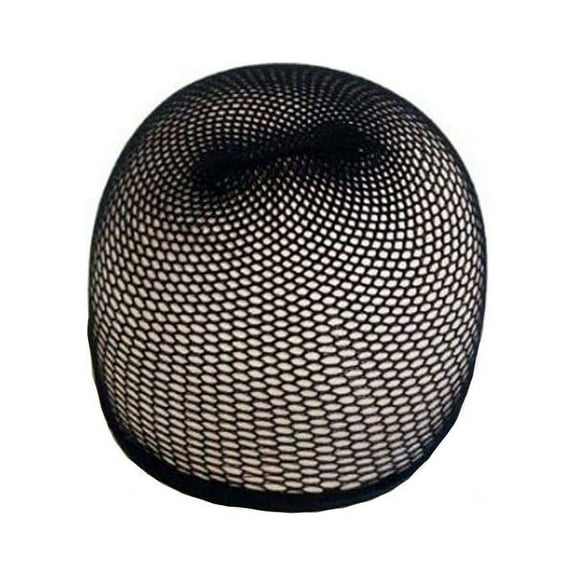 Black Hair Wig Weaving Stretchable Net Mesh Fishnet Elastic Snood Cap - 4 pack
