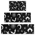 thumbnail image 1 of Black Halloween Bat Spider Pattern Kitchen Rugs Sets Of 3,Kitchen Runner Rugs Non Skid Washable,Decorative Kitchen Floor Mats for Kitchen,Sink,Laundry,17"x30"+ 17"x47" + 17"x59", 1 of 6