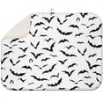thumbnail image 1 of Black Halloween Bats Dish Drying Mat for Kitchen 1 Pack, Ultra Absorbent Microfiber Dishes Drainer Mats,18x24in(46x61cm), 1 of 4