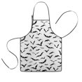 thumbnail image 1 of Black Halloween Bats Kids Aprons for Girls and Boys,Adjustable Neck Strap Toddler Aprons for Kids Cooking Baking,23.6"x19", 1 of 7
