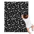 thumbnail image 1 of Black Halloween Bats with White Blanket,Comfortable Soft Lamb Wool Throw Blanket,All Season,Warm Lightweight Blankets for Sofa Bed Couch Living Room Chair,30"x40", 1 of 4