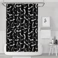 thumbnail image 1 of Black Halloween Bats with White Shower Curtain 72"x72" ,Bathroom Decorative Shower Curtains Set with 12 Hooks,Modern Waterproof Washable Shower Curtain, 1 of 6