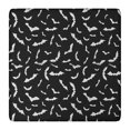 thumbnail image 1 of Black Halloween Bats with White Square Fitted Tablecloth with Elastic Edge,Square Table Cover,Washable Elastic Table Cover for Home Kitchen Party Decor 36"x36", 1 of 6