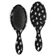 thumbnail image 1 of Black Halloween Cat Skull Pattern Hair Brush,Girls Detangling Hair Brush,Glide Through Tangles with Ease for Wet & Dry Hair,8.8"X2.8", 1 of 7