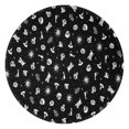 thumbnail image 1 of Black Halloween Cat Skull Pattern Round Blanket,Comfortable Soft Flannel Throw Blanket,All Season,Warm Lightweight Blankets for Sofa Bed Couch Living Room Chair 60"x60", 1 of 5