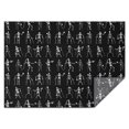thumbnail image 1 of Black Halloween Dancing Skeleton Pattern Rectangle Tablecloth 60"x84",Waterproof Polyester Rectangle Table Cloth, Wipeable Spillproof Polyester Tablecloth for Dining, Camping, Indoor and Outdoor, 1 of 5