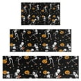 thumbnail image 1 of Black Halloween Dancing Skeletons Kitchen Rugs Sets Of 3,Kitchen Runner Rugs Non Skid Washable,Decorative Kitchen Floor Mats for Kitchen,Sink,Laundry,17"x30"+ 17"x47" + 17"x59", 1 of 6