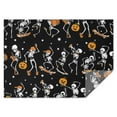 thumbnail image 1 of Black Halloween Dancing Skeletons Rectangle Tablecloth 60"x84",Waterproof Polyester Rectangle Table Cloth, Wipeable Spillproof Polyester Tablecloth for Dining, Camping, Indoor and Outdoor, 1 of 5