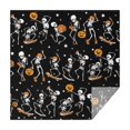 thumbnail image 1 of Black Halloween Dancing Skeletons Square Tablecloth,Waterproof Square Table Cover,Wipeable Spillproof Washable Table Cover for Home Kitchen Party Decor 42"X42"(107x107cm), 1 of 6
