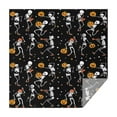 thumbnail image 1 of Black Halloween Dancing Skeletons Square Tablecloth,Waterproof Square Table Cover,Wipeable Spillproof Washable Table Cover for Home Kitchen Party Decor 60"x60"(152x152cm), 1 of 6