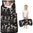 thumbnail image 1 of Black Halloween Dancing Skeletons Toddler Nap Mats for Kids Preschool,50"x20" Sleeping Mat Bag or Kids,Toddler Sleeping Bag,Toddler Nap Mat or Daycare, 1 of 6