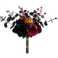 thumbnail image 1 of Black Halloween Flowers Bouquet – Orange and Black Artificial Floral Arrangement for Gothic Home Decor and Table Centerpieces, 1 of 4