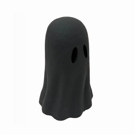 Black Halloween Ghost Figurine, Resin Tabletop Decoration for Mantel Shelf and Party Decor