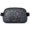 thumbnail image 1 of Black Halloween Ghost Spider Pattern Cute Fanny Packs for Women,Travel Waterproof Crossbody Fanny Bags Waist Purse for Women Anti Theft Adjustable Strap for Running Travel Cycling, 1 of 4